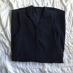 J. Crew Navy Button Down Dress